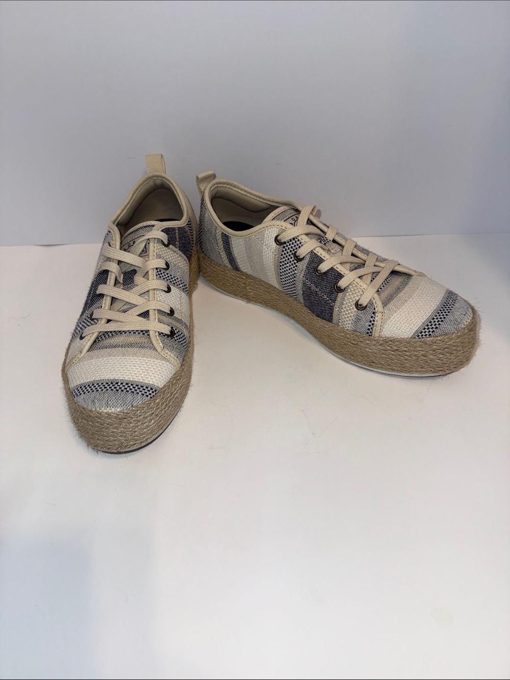 WOMENS SKECHERS CANVAS ESPADRILLE SNEAKERS SZ 8.5